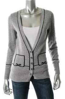French Connection Reversible Cardigan Gray BHFO Sale Misses Sweater XS 