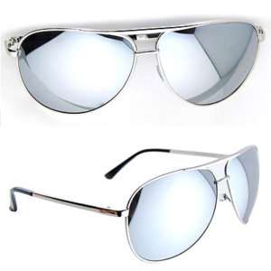 New Aviator full Silver mirror Aviator Sunglasses 628  