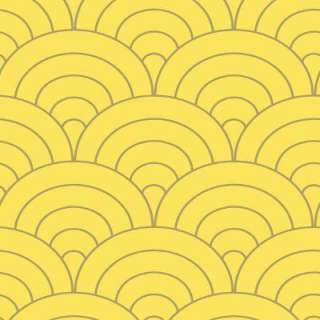 The Wallpaper Company 56 Sq.ft. Lemon Modern Spiral Wallpaper 