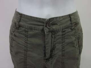 JOIE Green Cargo Cotton Cropped Capri Pants Slacks Sz 0  
