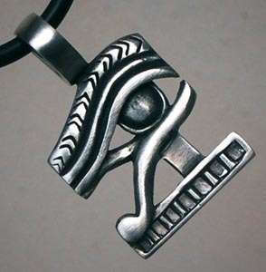 Egyptian hawk God Eye of Horus Pewter Pendant/Key Chain  