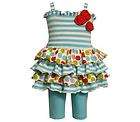 bonnie jean girls turquoise stripe summer spring dress outfit set