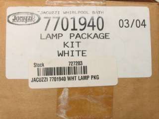 JACUZZI Bath Lamp Package Kit White Finish 7701940  