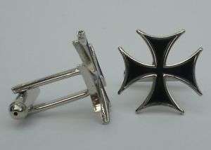 Maltese Cross Quality Enamel Cufflinks  