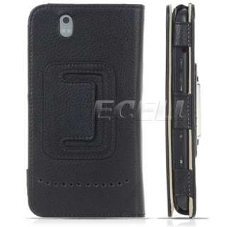 LUXURY BLACK LEATHER CASE COVER & STAND FOR DELL STREAK  
