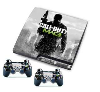 PS3 Slim Skin Aufkleber Folie Call of Duty MW3 Design Faceplate inkl 