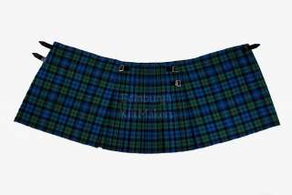 Campbell Clan Tartan, 100% Wool Kilts, Traditional Scottish 5 Yard 