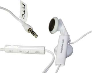 GENUINE White HTC Handsfree Earphones Headphones W/Remote + Mic HTC 