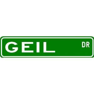  GEIL Street Sign ~ Personalized Family Lastname Sign 