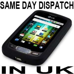 LG P500 OPTIMUS ONE SOFT SILICONE SKIN CASE BLACK UK  