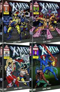 Set of 4 Marvel original X MEN DVDs Season 1 & 2 (S4) XMen Wolverine 
