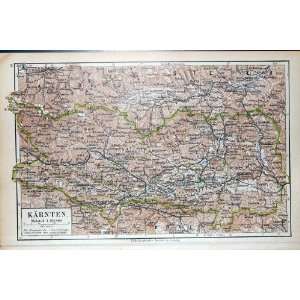 Meyers Atlas 1900 Map Karnten Krain Salzburg Steier 