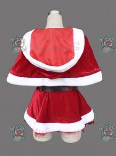 Red three pieces women Christmas cosplay costume