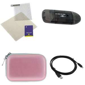  GTMax 4pcs USB 5 Pin Data Cable+Pink Zipper Pouch Case+SD 