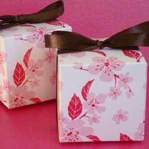  Pink and White Cherry Blossom Cube Favor Box Health 