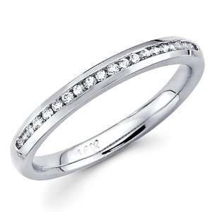 14K White Gold Round cut Diamond Ladies Women Cut Wedding Anniversary 