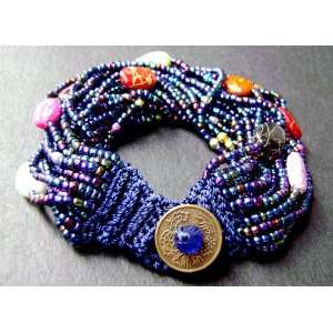  Multi Color Rice Glass Beads Bracelet 