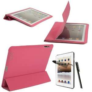 Case Pink 2nd Generation Polyurethanes Leather Smart Flap Cover + iPad 