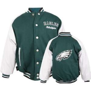   Eagles Youth Wool Faux Leather Varsity Jacket