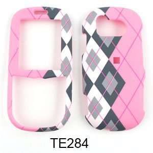SAMSUNG Intensity u450 Black and White Plaid on Pink Hard Case/Cover 