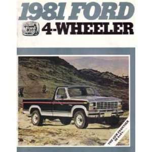  1981 FORD 4 Wheeler Pickup Sales Brochure Literature Book 