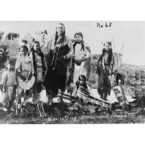  1908 photo Group portrait of Indian family. Hunting Horse 