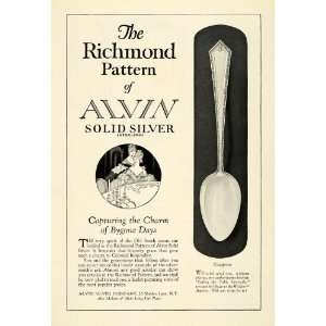  1923 Ad sterling Silver Alvin Silverware Richmond Pattern 