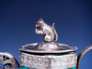   Tibetan Silver Copper Dragons Overlay Teapot Mouse Lid Dragon  