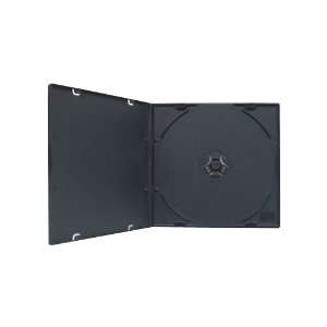   2mm Slim Single Black PP Poly CD DVD Cases 200 Pack Electronics