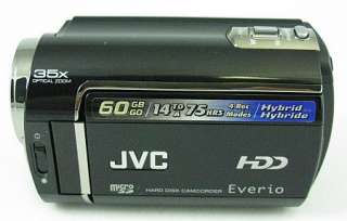 JVC Everio GZ MG360 BU 60 GB Camcorder   Onyx black 0046838033070 