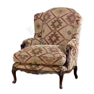Sale Item Upholstery Rattan Back Oak Frame Accent Chair  