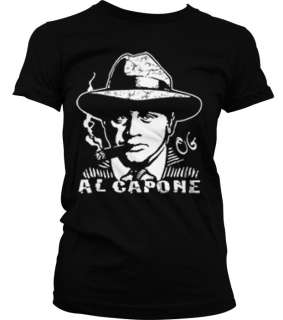 Al Capone Italian Mafia Chicago Gangster Girls T shirt  