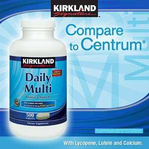 Kirkland Signature Daily Multi MultiVitamin 500 Tabs 096619416073 
