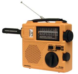   compact package the easy to read radio dial the hand crank recharges