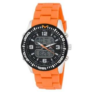   US9039 Analog Digital Black Dial Orange Rubber Strap Watch Watches