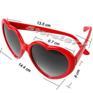 heart shape sun glasses features frame color as shown in picture size 