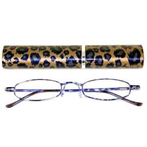  Reading Glasses~Animal Print~Tube Case~Spring Hinge~Women 