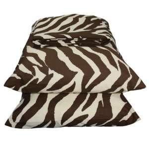  Safari Animal Print Brown Zebra Sheet Set