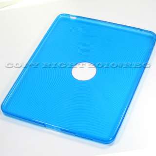 Sky Blue TPU Gel Case Cover For Apple iPad 1st Generation