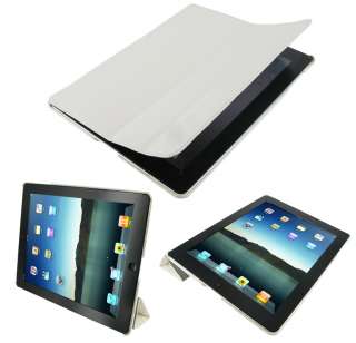   Ultra Slim White Smart Cover Leather Case Stand for iPad 2  