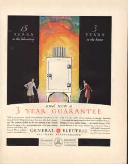 1931 GENERAL ELECTRIC REFRIGERATOR KITCHEN APPLIANCE AD  