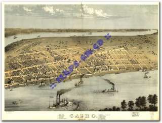 1867 CAIRO ILLINOIS Alexander County IL USA MAP CD  