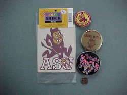   Arizona & Arizona State University football pins/sticker Sun Devils