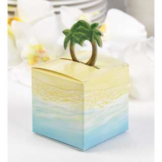 100)Beach Theme Favor Boxes Wedding Palm Tropical Ocean  