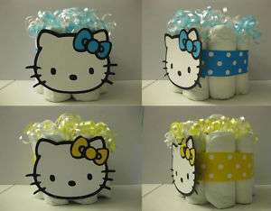 HELLO KITTY BABY SHOWER MINI DIAPER CAKE PARTY FAVORS  