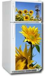 Appliance Art Sunflower Refrigerator Magnet Cover T&B  
