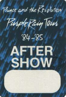 PRINCE 1984 PURPLE RAIN CREW BACKSTAGE PASS ASO blue  