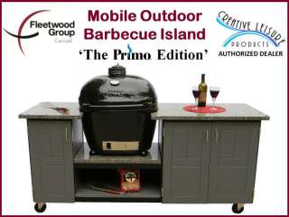 Outdoor Kitchen with Primo Oval XL Charcoal BBQ Grill  