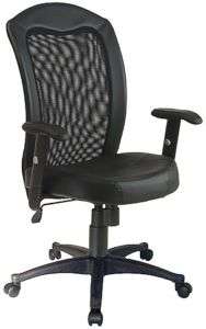 NEW LEATHER SEAT AIR GRID MESH BACK OFFICE DESK CHAIRS  