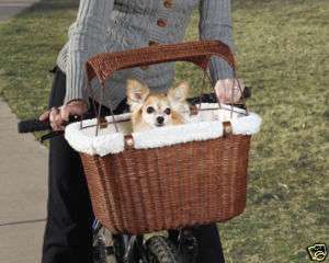 Solvit Wicker Pet Dog Bicycle Basket #62331  
